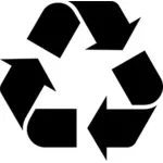 Sylwetka symbol recyklingu