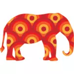 Elefante de círculos retro