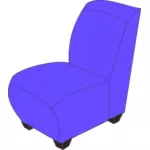 Синий безрукий стул