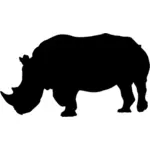 Imagem de silhueta de rinoceronte