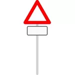 空白警告三角形道路標識のベクター クリップ アート