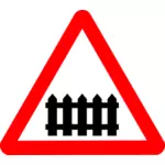 Raylı çit yol işareti