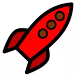 Rote Rakete Zeichnungsbild