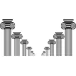 Grafica vettoriale di colonne romane corridoio