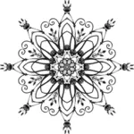 Květinové designu černé a bílé