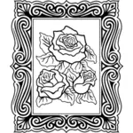 Векторное изображение обрамлении роз