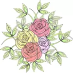 Desenho de vetor de rosas