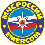 Imagem de vetor de brasão de armas do Ministério de resgate de emergência russo