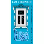 Russische Fenster auf Poster-Vektor-illustration