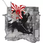 Векторная графика русско-японской войны комбатантов
