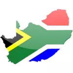 Флаг Южной Африки вектор