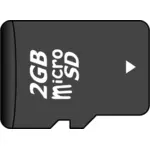 2GB microSD-kort vector illustrasjon