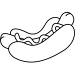 Vektorritning av en hotdog