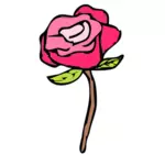 Vaaleanpunainen ruusuvektorikuva