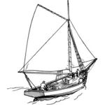 رسم قارب شراعي