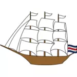 Loď a vlajky