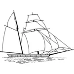 帆船のシルエット