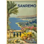 Sanremo viagens vintage pster