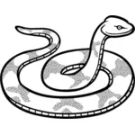 Convolute käärme linja taide vektori kuva