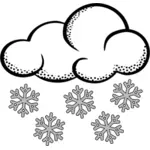 ClipArt denken Linie Kunst schneebedeckten Wolke
