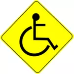 Tekerlekli sandalye dikkat işareti