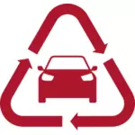 Ikona červeného motorových vozidel