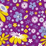 Květiny na fialovém pozadí