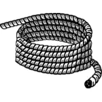 Černobílé perokresby vektorové ilustrace lana