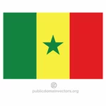 Vector drapeau du Sénégal