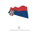 Servische vlag zwaaien
