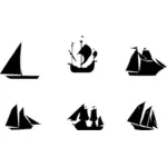 जहाजों silhouettes