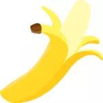 Vektorový obrázek nakloněné oloupaný banán