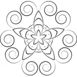 Graphiques vectoriels tourbillonnantes design floral de pétales