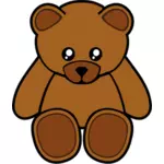 प्यारा रो टेडी भालू के वेक्टर चित्रण