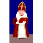 Sinterklaas czytania Biblii wektorowa