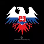 Vultur heraldic cu Drapelul Slovaciei