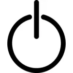 Potencia botón símbolo vector clip art