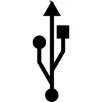 Międzynarodowy symbol USB wektor clipart