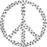סמל השלום עשוי ספורט שונים