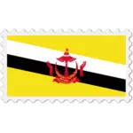 Bruneis flagg stempel