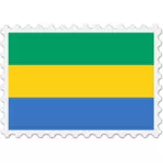 Gabon na flagi obrazu