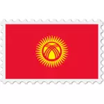 Kırgızistan bayrağı damgası