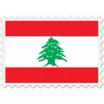 Libanon flagga stämpel