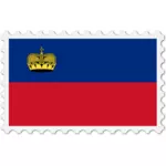 Liechtensteins flagga stämpel