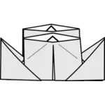Оригами пароход векторной графики