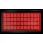 Červená LCD monitoru Vektor Klipart