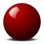 Rød biljard ballen