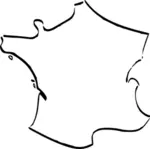 フランスのベクトル グラフィックスの地図