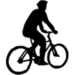 Велосипедист силуэт векторные иллюстрации