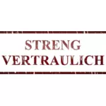 '' Продолжать Vertraulich'' стикер векторные картинки